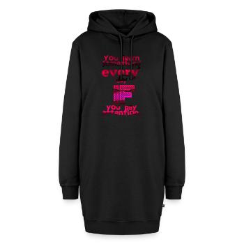 Abschlussfeier 2024 Abiturfeier - Hoodie-Kleid - Schwarz - Vorne - AI Model Female 172 light (172cm)