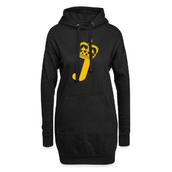 Buchstabe J - Hoodie-Kleid - Schwarz - Vorne