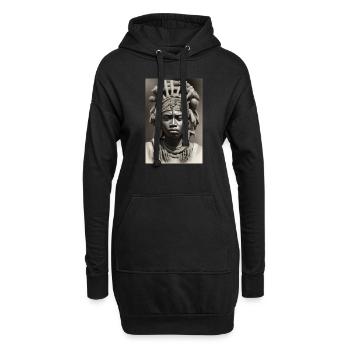 IMG 5177 - Sweat-shirt à capuche long Femme - noir - Devant