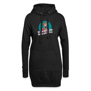 Bis zur ersten Ziege war ich ganz normal - Hoodie-Kleid - Schwarz - Vorne