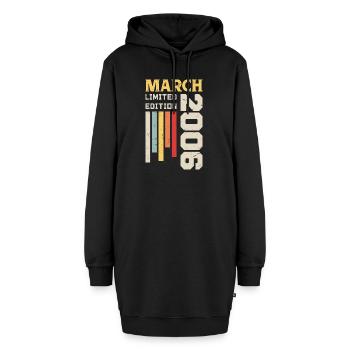 Mars 2006 - Cadeau anniversaire Mars 2006 Mars - Sweat-shirt à capuche long Femme - noir - Devant