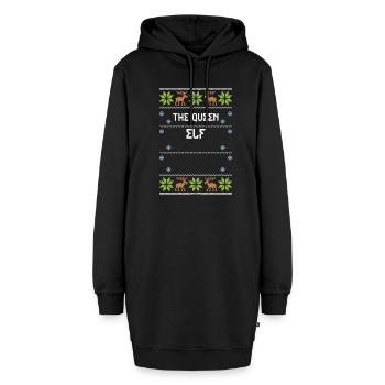 The Queen Elf - Ugly Christmas - Hoodie-Kleid - Schwarz - Vorne
