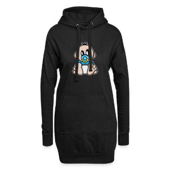 baby junge schwangerschaft - Hoodie-Kleid - Schwarz - Vorne
