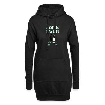 Ultimatives Level Ehe – Junggesellen Game Over? - Hoodie-Kleid - Schwarz - Vorne