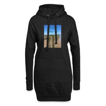 Zeeland Statements am Strand - Hoodie-Kleid - Schwarz - Vorne