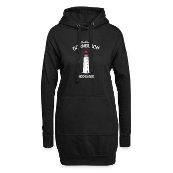 Leuchtturm Dornbusch auf der Insel Hiddensee - Hoodie-Kleid - Schwarz - Vorne