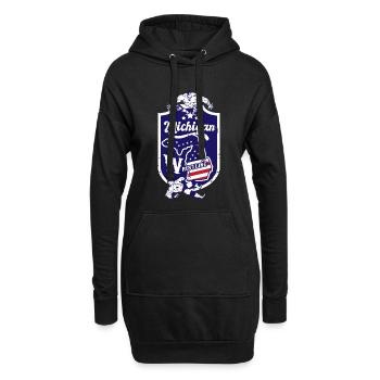 Michigan Wrestling - Hoodie-Kleid - Schwarz - Vorne