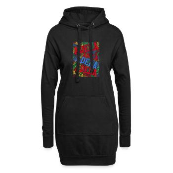 T-Shirt Adela Wortwolke T-Shirt Geschenkidee - Hoodie-Kleid - Schwarz - Vorne