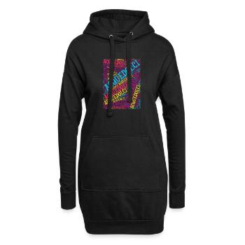t-shirt Sicilia Acquedolci t-shirt word cloud t-shirt - Sweat-shirt à capuche long Femme - noir - Devant