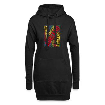 Adriano t-shirt word cloud t-shirt idée cadeau - Sweat-shirt à capuche long Femme - noir - Devant