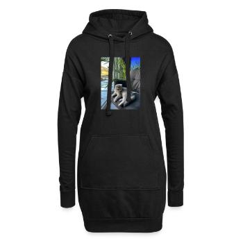 J.H - Hoodie-Kleid - Schwarz - Vorne