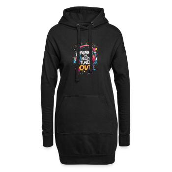 CASQUE, RÉALITÉ DÉCONNECTÉE, MUSIQUE - Sweat-shirt à capuche long Femme - noir - Devant