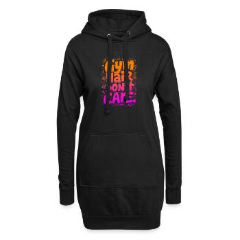 CHEVEUX DE GYM, NE VOUS EN SOUCIEZ PAS, CITATION DE GYM DRÔLE - Sweat-shirt à capuche long Femme - noir - Devant