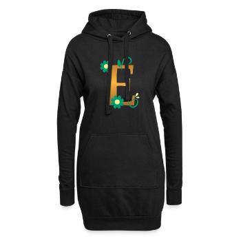 E - Hoodie-Kleid - Schwarz - Vorne