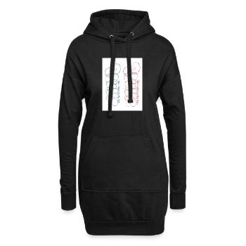 Paris. Frankreich. Europa. Welt. - Hoodie-Kleid - Schwarz - Vorne