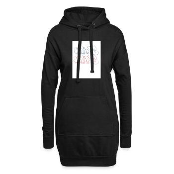 Künstlerischer Graffiti-Schriftzug Paris - Hoodie-Kleid - Schwarz - Vorne