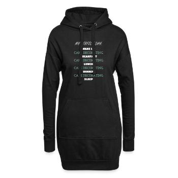 Humorvolle Torte Dekorateur Zitat T-Shirt - Hoodie-Kleid - Schwarz - Vorne