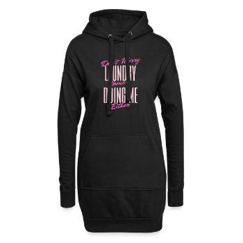Conception de citation de blanchisserie drôle - Sweat-shirt à capuche long Femme - noir - Devant