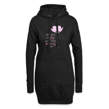 Ne laissez pas le laid tuer la beauté en vous - Sweat-shirt à capuche long Femme - noir - Devant