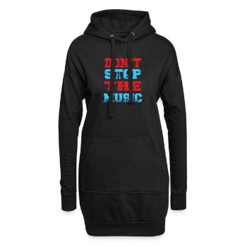 N’arrêtez pas la musique - Sweat-shirt à capuche long Femme - noir - Devant