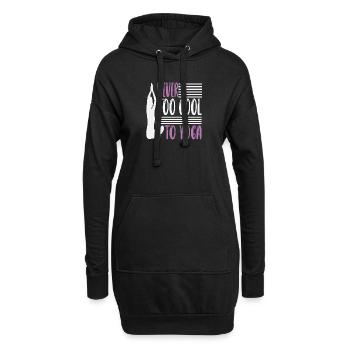 Never to cool to yoga - Hoodie-Kleid - Schwarz - Vorne