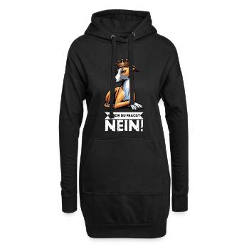 Avant de demander aux Whippets Greyhound Whippets - Sweat-shirt à capuche long Femme - noir - Devant