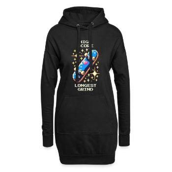 High Score Longest Grind | Skateboarding - Hoodie-Kleid - Schwarz - Vorne