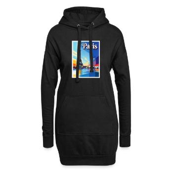 Paris Prism Eiffel - Sweat-shirt à capuche long Femme - noir - Devant
