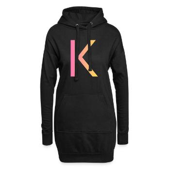 K - Hoodie-Kleid - Schwarz - Vorne