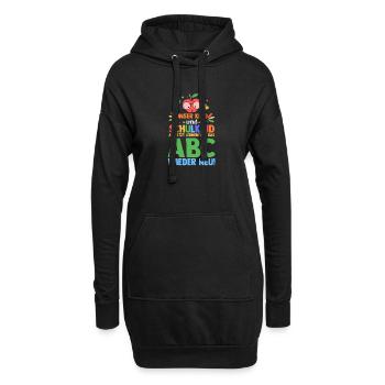 Eltern Schulkind Grundschule Erste Klasse Einschul - Hoodie-Kleid - Schwarz - Vorne