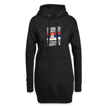 Serbe Serbe Serbie - Sweat-shirt à capuche long Femme - noir - Devant