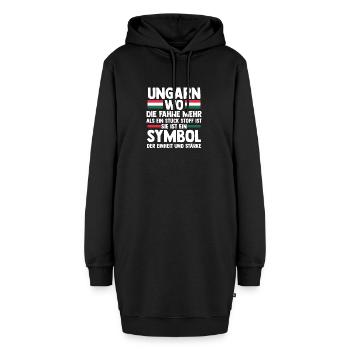 Ungar Ungarisch Ungarn - Hoodie-Kleid - Schwarz - Vorne