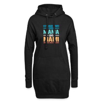 Mutter Stiefmutter Muttertag Mama - Hoodie-Kleid - Schwarz - Vorne