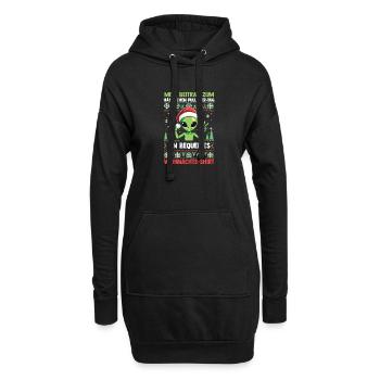 Père Noël Noël laid Noël - Sweat-shirt à capuche long Femme - noir - Devant