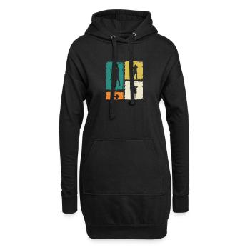 Bogenschießen - Hoodie-Kleid - Schwarz - Vorne