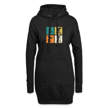 Vélo VTT - Sweat-shirt à capuche long Femme - noir - Devant