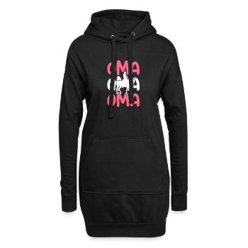 Monter à cheval - Sweat-shirt à capuche long Femme - noir - Devant