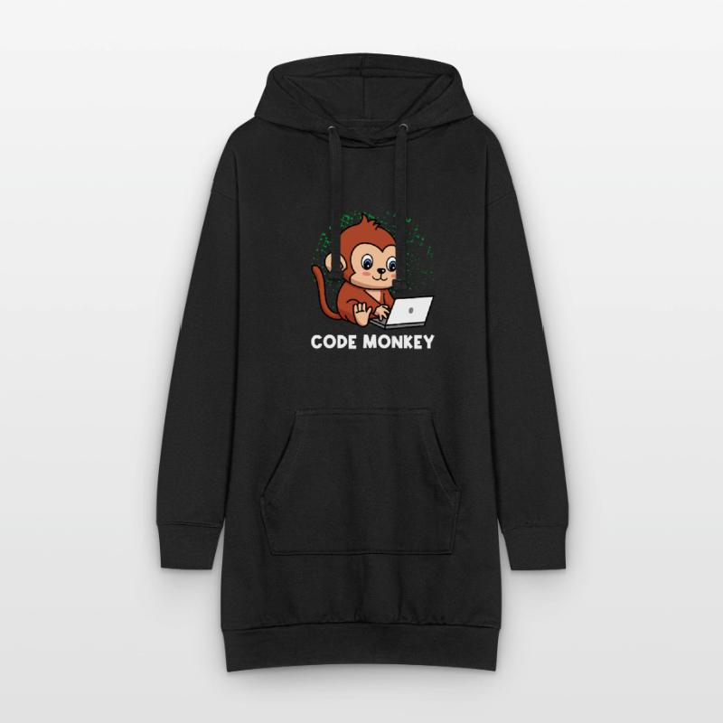 Code Monkey Programming Coder Computer Geek Develo Hoodie-Kleid