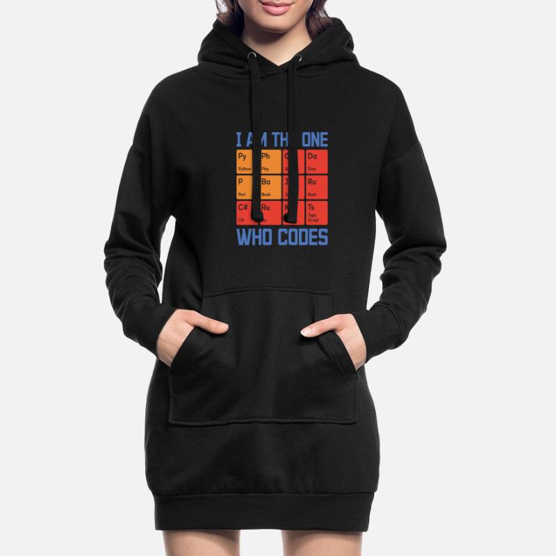I Am The One Who Codes Programming Programmer Nerd Hoodie-Kleid