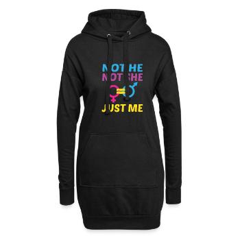 Not He Not She Just Me Lesbian Proud Rainbow Queer - Hoodie-Kleid - Schwarz - Vorne
