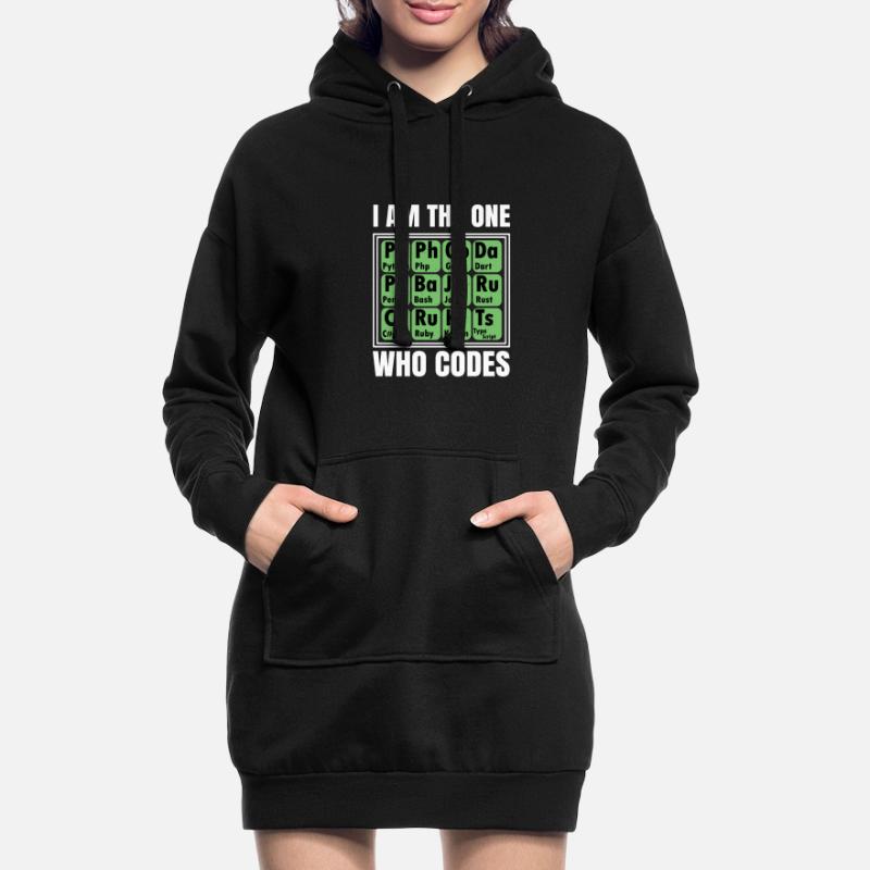 I Am The One Who Codes Programming Programmer Nerd Hoodie-Kleid