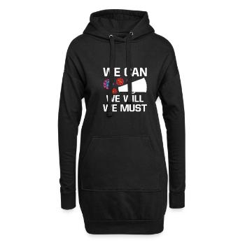 We Can We Must We Will Cheerleading Cheerleader Da - Hoodie-Kleid - Schwarz - Vorne