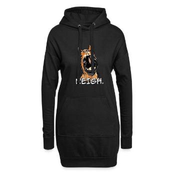 Neigh Graphic Horse Lover Equestrian Rider Horses - Hoodie-Kleid - Schwarz - Vorne