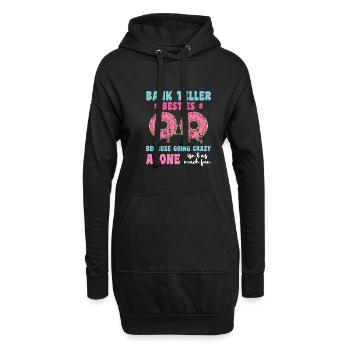 Bank Teller Besties Because Going Crazy Alone Bank - Hoodie-Kleid - Schwarz - Vorne