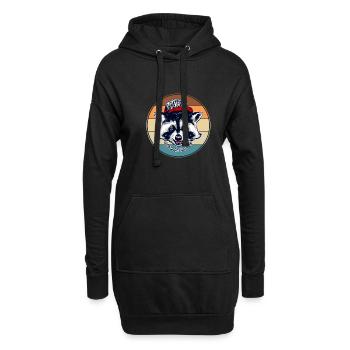 Retro Graphic Animal Keeper Zoo Keeper Animal Love - Hoodie-Kleid - Schwarz - Vorne