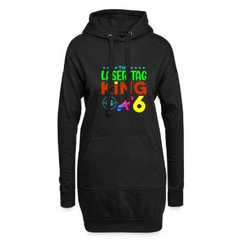 This Laser King Is 6 Lasertag Player Lasergame Pha - Hoodie-Kleid - Schwarz - Vorne
