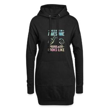 This Is What An Awesome Paraglider Looks Like Para - Hoodie-Kleid - Schwarz - Vorne