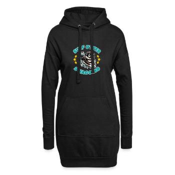 Drôle de loutre surfeuse avec des lunettes de soleil - Sweat-shirt à capuche long Femme - noir - Devant