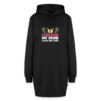 Garderie Sortant de l’école Inscription Écolier - Sweat-shirt à capuche long Femme - noir - Devant