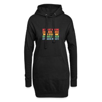 Ich Bin Nicht Alt Geburtstag - Hoodie-Kleid - Schwarz - Vorne